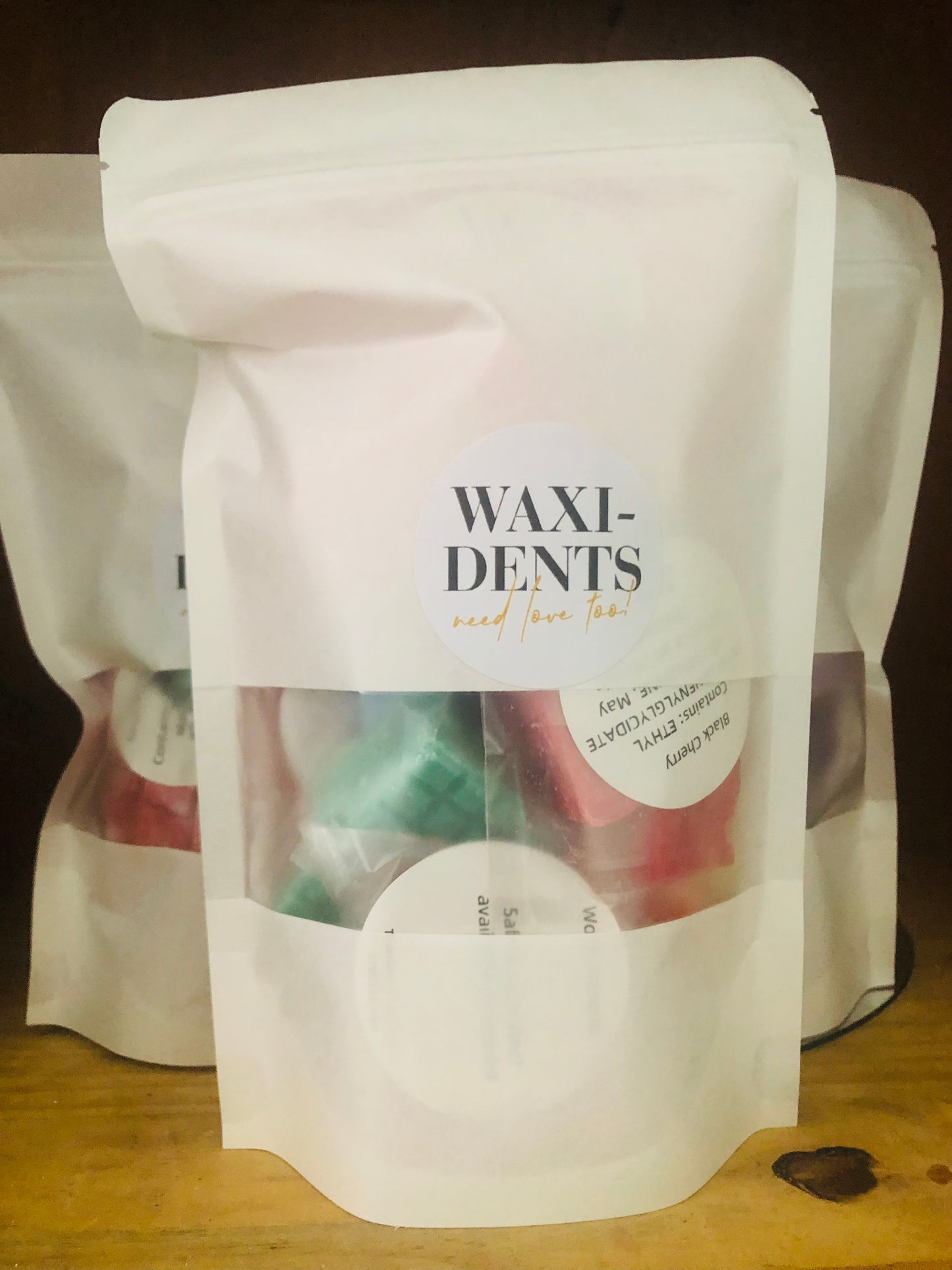 2 Waxident pouches