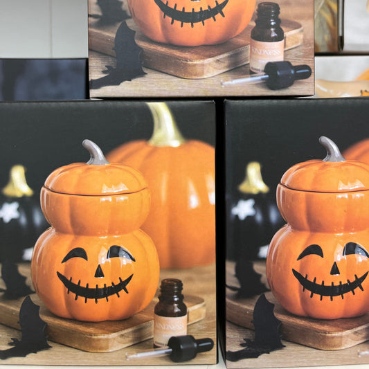 Stacked pumpkin burner