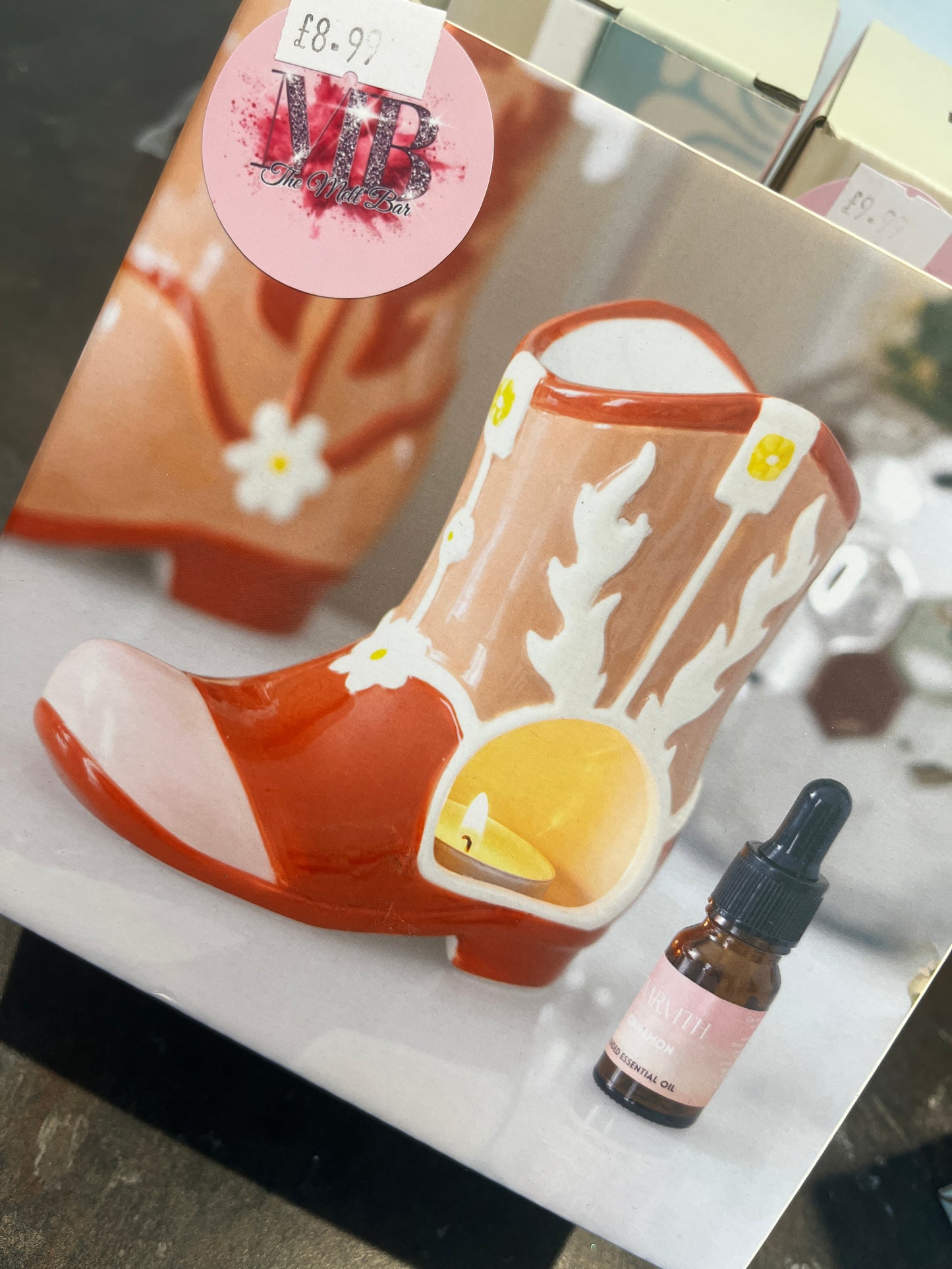 Retro cowboy boot burner