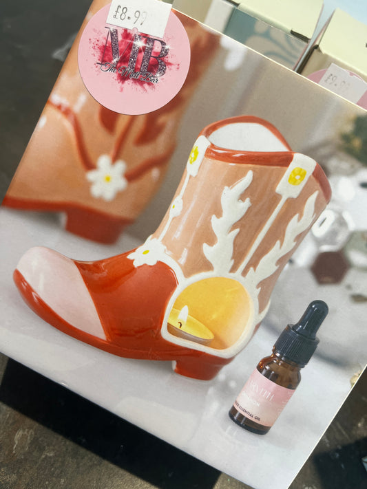 Retro cowboy boot burner